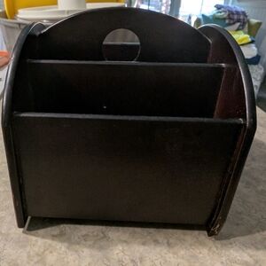 📺 Wood Rotating Remote & Gadget Organizer Caddy Box